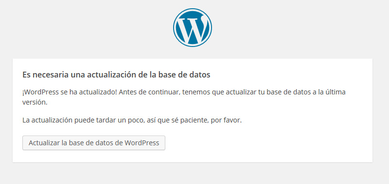 Actualizacion automatica base datos wordpress completa